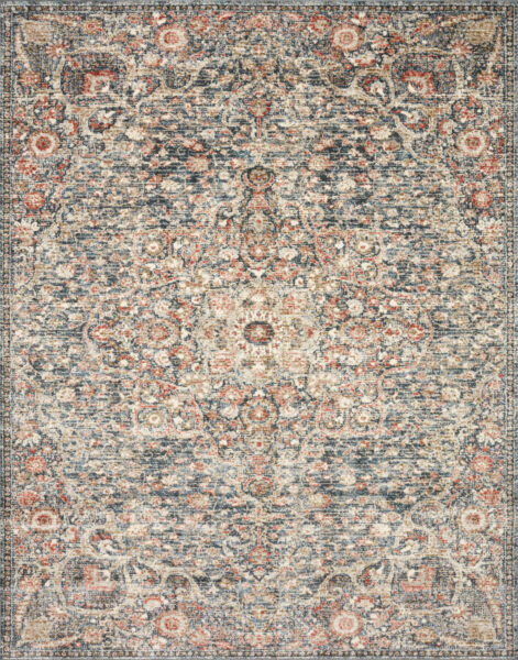 Saban Blue/Spice Rug