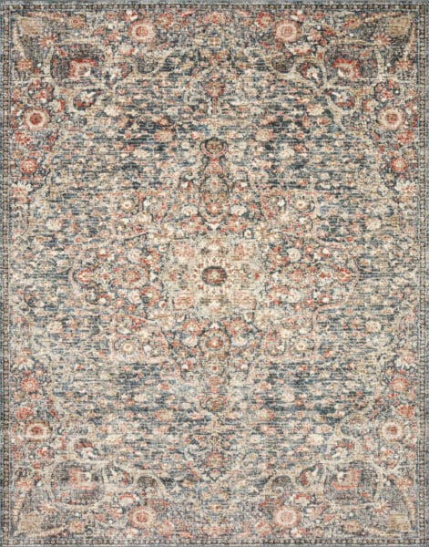 Saban Blue/Spice 1'6" Sample Rug