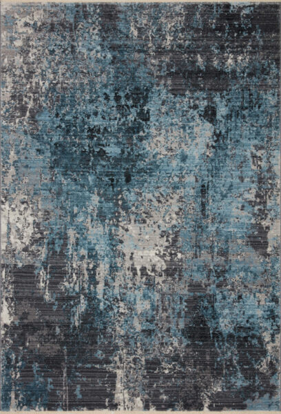 Samra Charcoal/Sky 1'6" Sample Rug