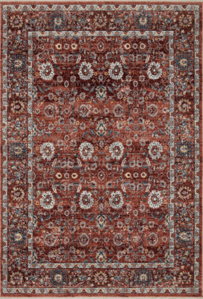 Samra Brick/Multi 1'6" Sample Rug