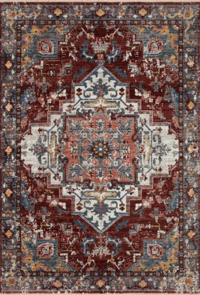 Samra Brick/Grey Rug