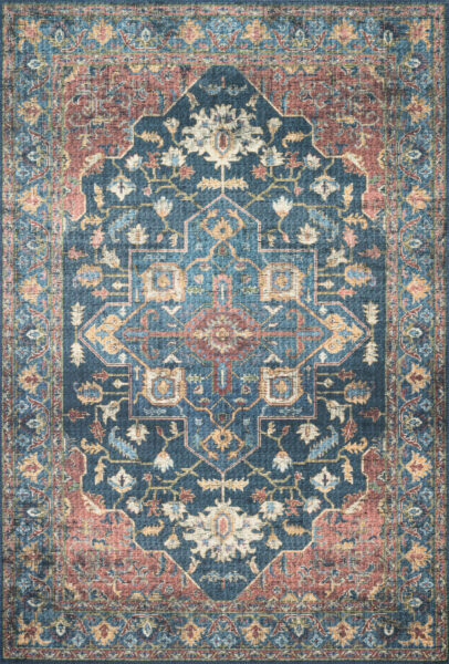 Skye Denim/Brick 1'6" Sample Rug