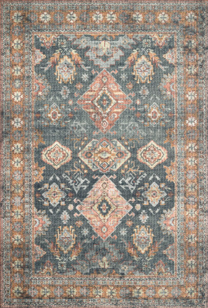 Skye Sea/Rust 1'6" Sample Rug