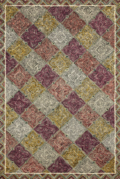 Spectrum Charcoal/Multi 1'6" Sample Rug