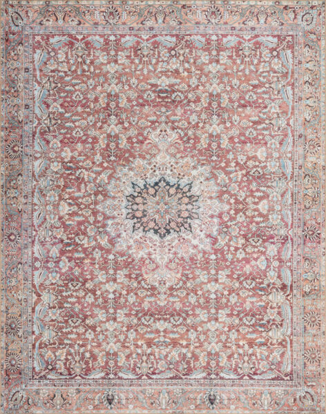 Wynter Tomato/Teal Rug 