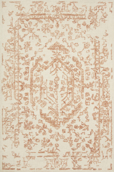 Annie White/Rust 1'6" Sample Rug
