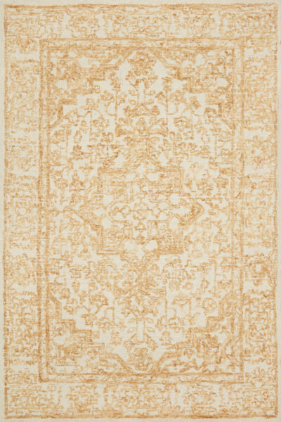 Annie White/Gold 1'6" Sample Rug