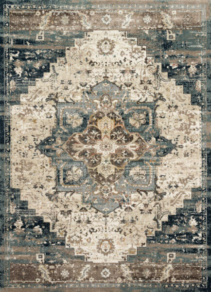 James Taupe/Marine 1'6" Sample Rug