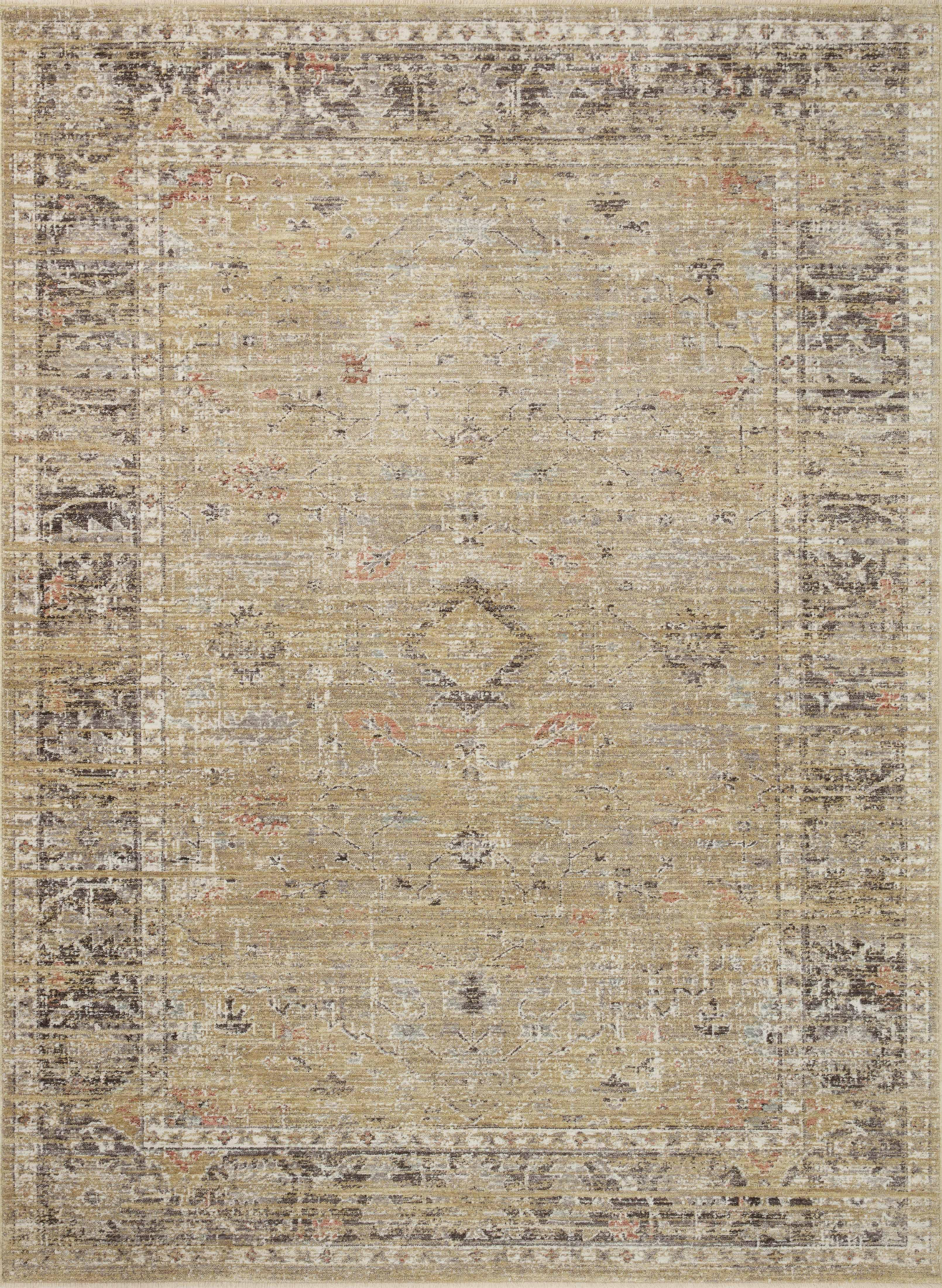 Millie Gold/Charcoal 1'6" Sample Rug