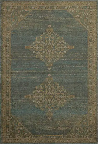 Mona Aqua/Wheat Rug