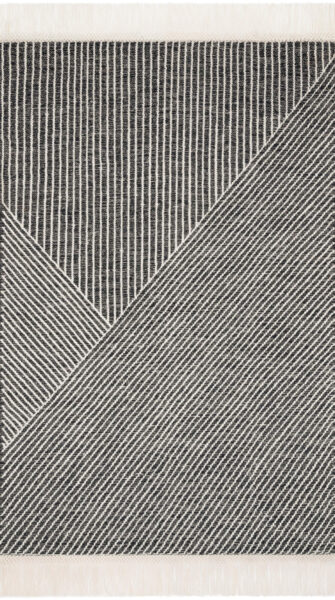 Newton Charcoal/Ivory 1'6" Sample Rug