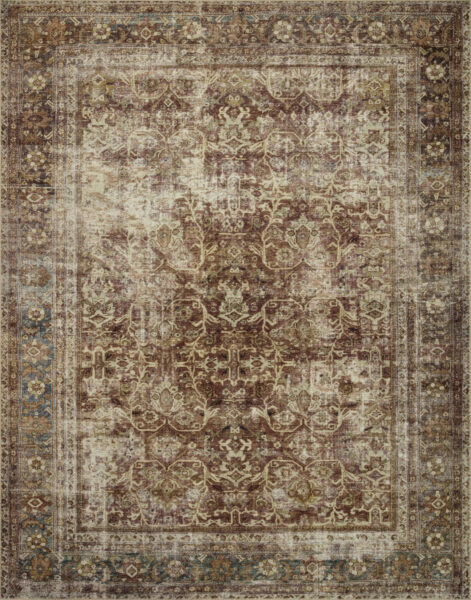 Sinclair Rust/Lagoon 1'6" Sample Rug