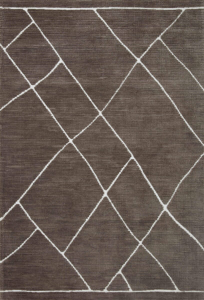 Logan Mocha/White 1'6" Sample Rug