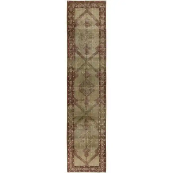Antique One of a Kind 2’11″x12’7″ Handmade Runner
