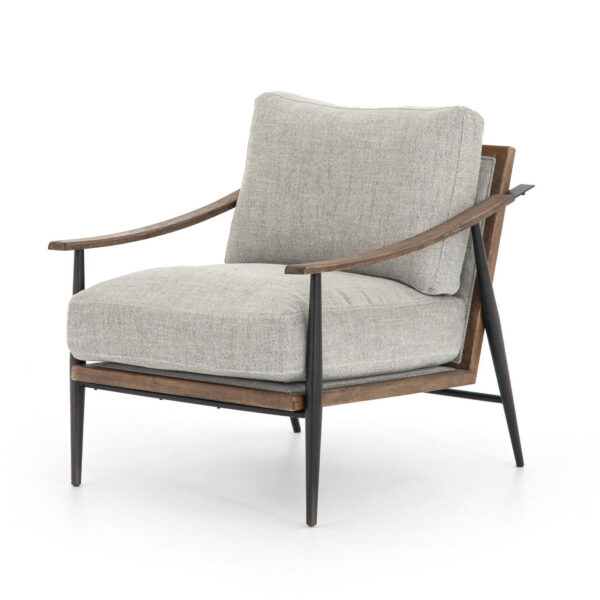 Kennedy Chair - Gabardine Grey, Gunmetal, Distressed Natural