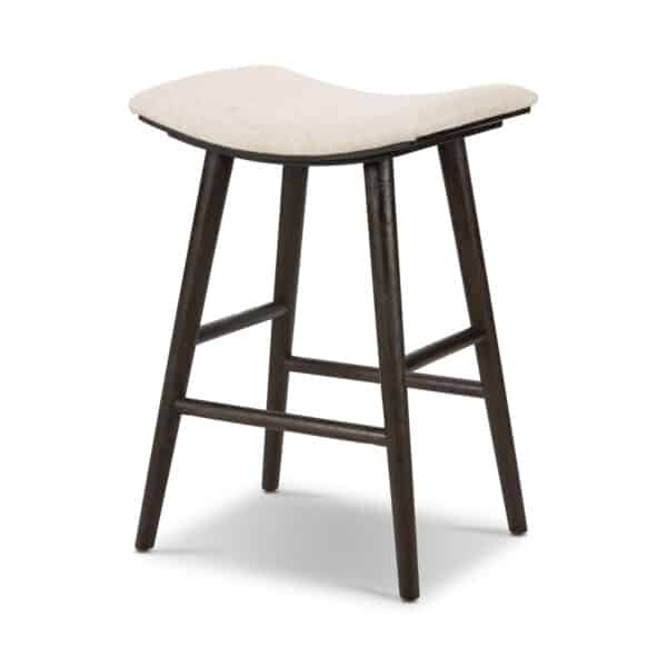 Union Saddle Counter Stool - Essence Natural, Light Carbon Parawood