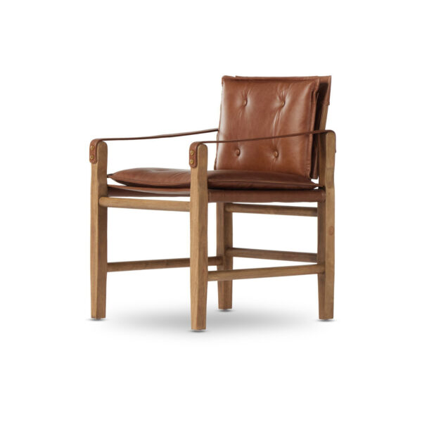 Lenz Dining Armchair - Sonoma Chestnut, Warm Buff Parawood