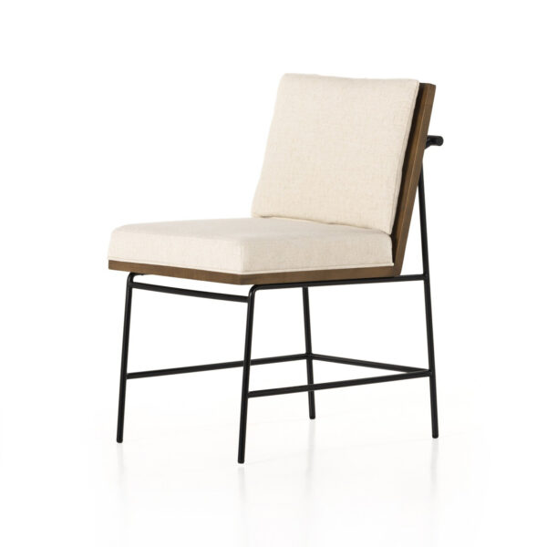 Crete Dining Chair - Savile Flax, Amber Oak