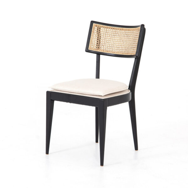 Britt Dining Chair - Savile Flax, Brushed Ebony, Natural