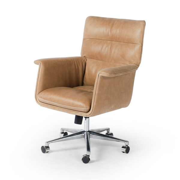 Humphrey Desk Chair - Palermo Drift, Polished Aluminum