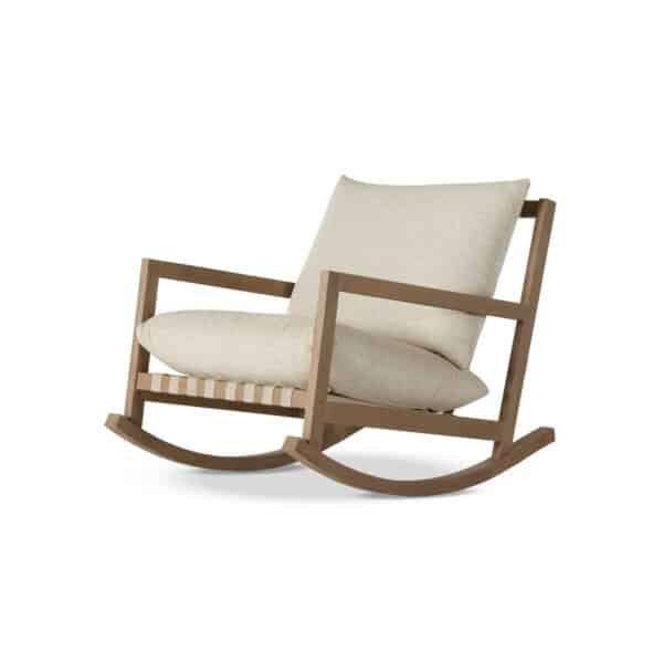 Aiken Outdoor Rocking Chair - Faye Sand, Washed Brown, Ivory