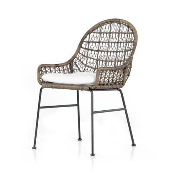 Bandera Outdoor Low Arm Dining Chair with Cushion