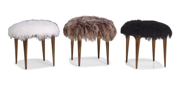 St. Tropez Leather Pouf