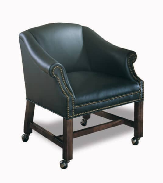 Leather Game Chair with Casters