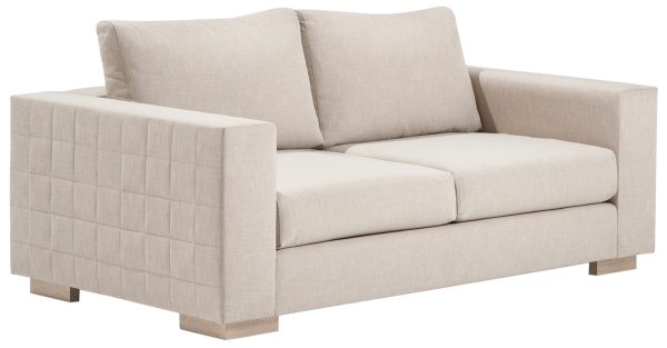 Grafito Quilted Arm Loveseat