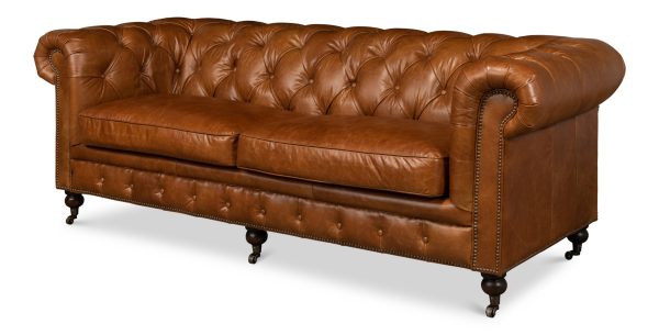 Tufted English Club Sofa