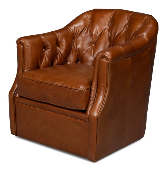 Coolidge Leather Swivel Chair