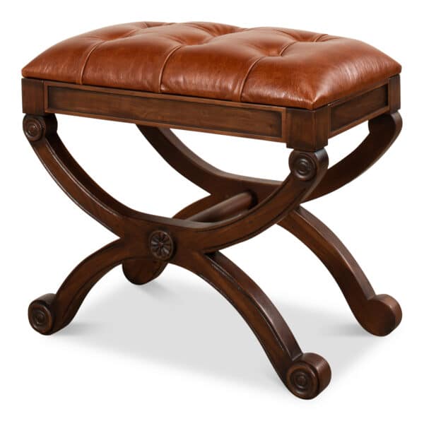Empire Leather Stool