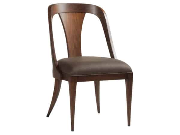 Beale Low Back Side Chair - Warm Brown Mahogany, Chocolate Brown