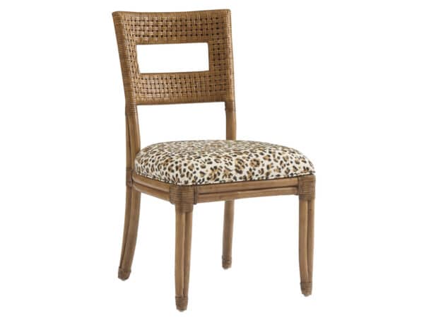 Delano Woven Dining Chair - Armless Chair, Sunwashed, Custom Upholstery