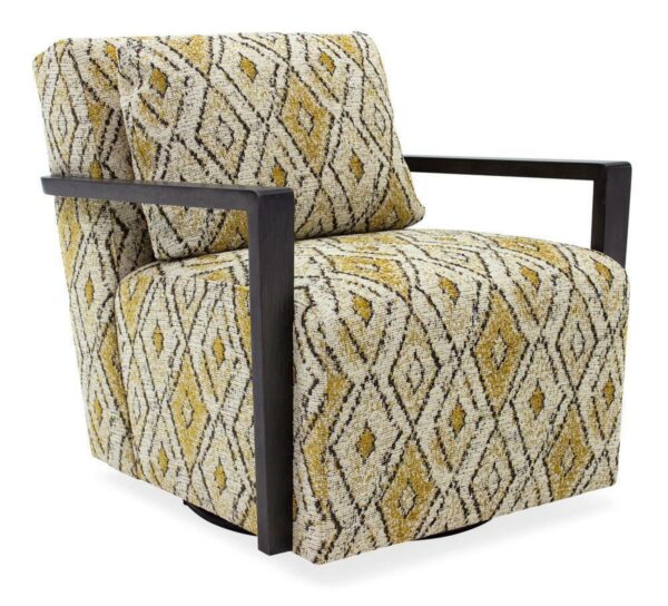 Creighton Exposed Wood Swivel Chair