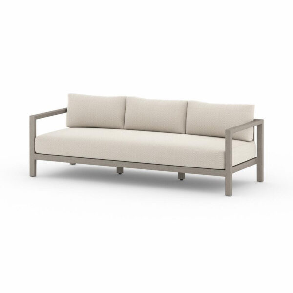 Sonoma Outdoor Sofa - 88", Faye Sand, Weathered Grey, Dark Grey