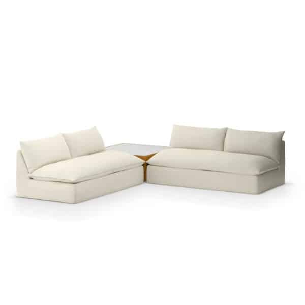 Grant Outdoor 2 Piece Sectional with Coffee Table