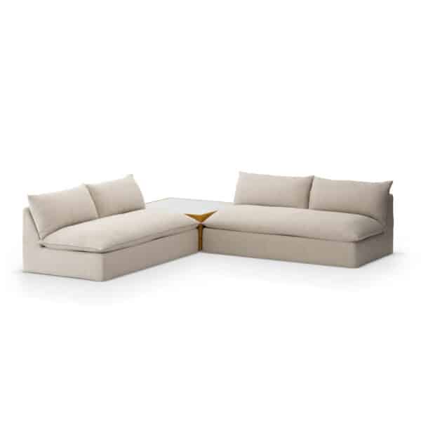 Grant Outdoor 2 Piece Sectional with Coffee Table