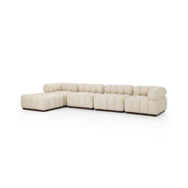 Roma 4 Piece Sectional with Ottoman