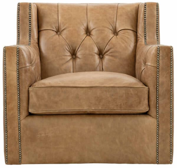 Candace Leather Swivel Chair
