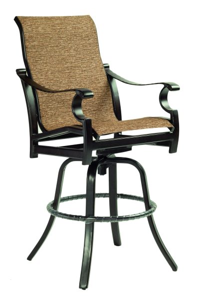 Monterey High Back Sling Swivel Bar Stool