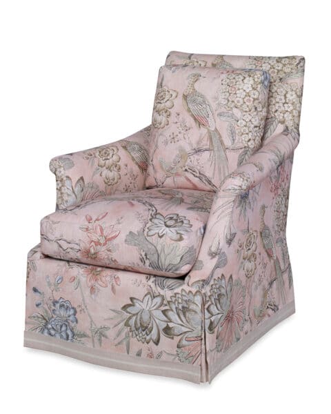 Carrington Skirted Swivel Chair