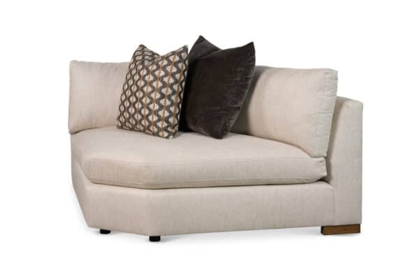 Great Room Leather Clipped Corner Chair