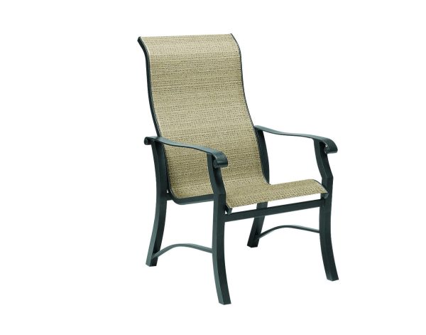 Cortland Sling High Back Dining Armchair