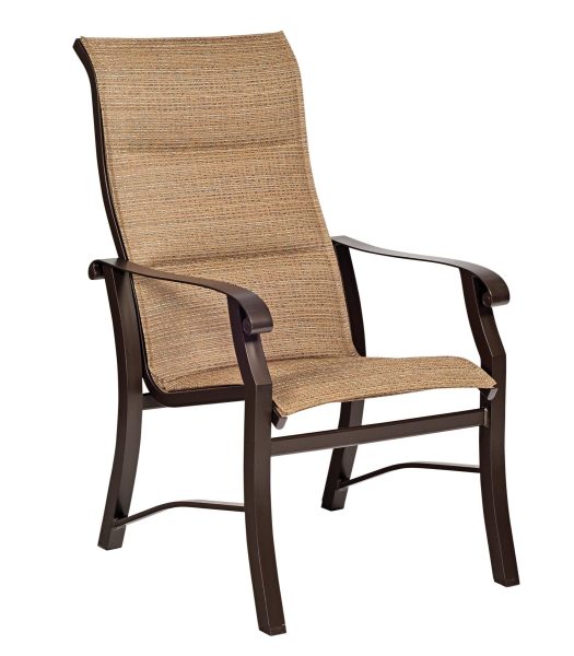 Cortland Padded Sling High Back Dining Armchair
