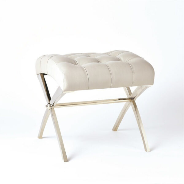 Scarlet Leather Stool