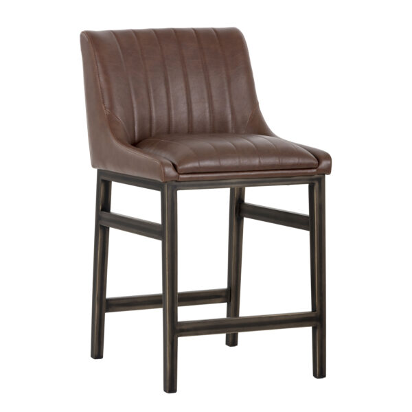 Halden Counter Stool - Vintage Cognac, Rustic Bronze