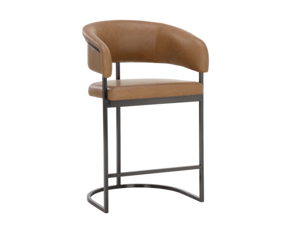 Marris Counter Stool - Milliken Cognac, Gunmetal