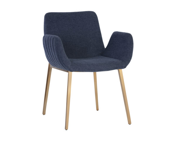 Lucano Dining Armchair - Belfast Navy, Gold