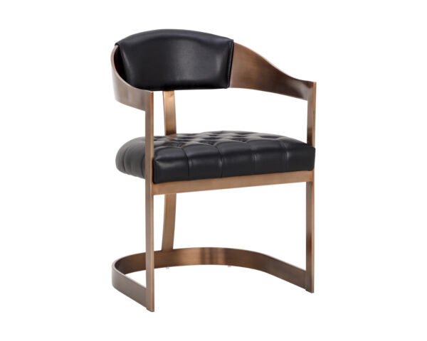 Beaumont Dining Armchair - Cantina Black, Antique Brass